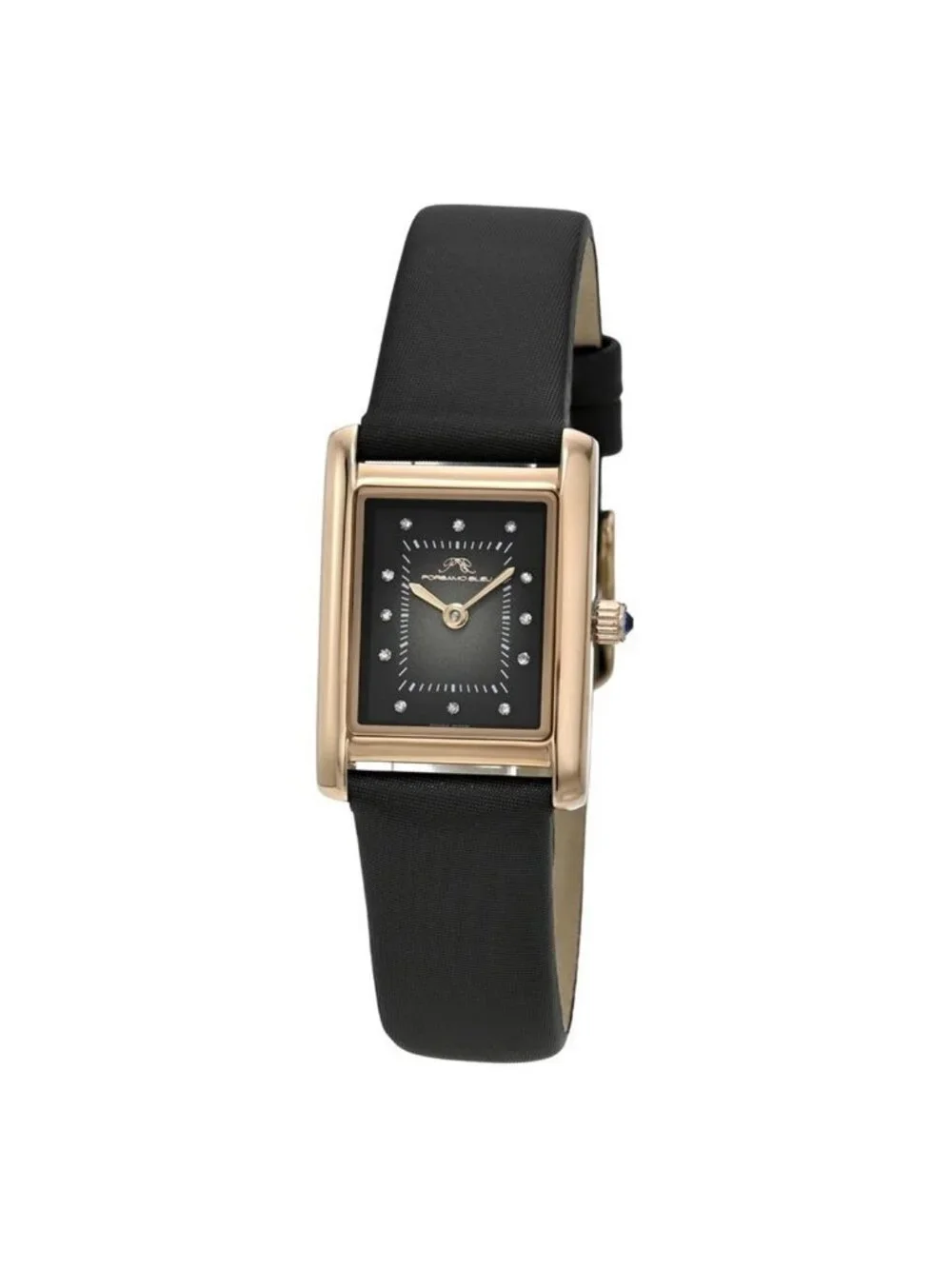 NWT Porsamo Bleu Karolina Quartz Diamond Black Dial Ladies Watch